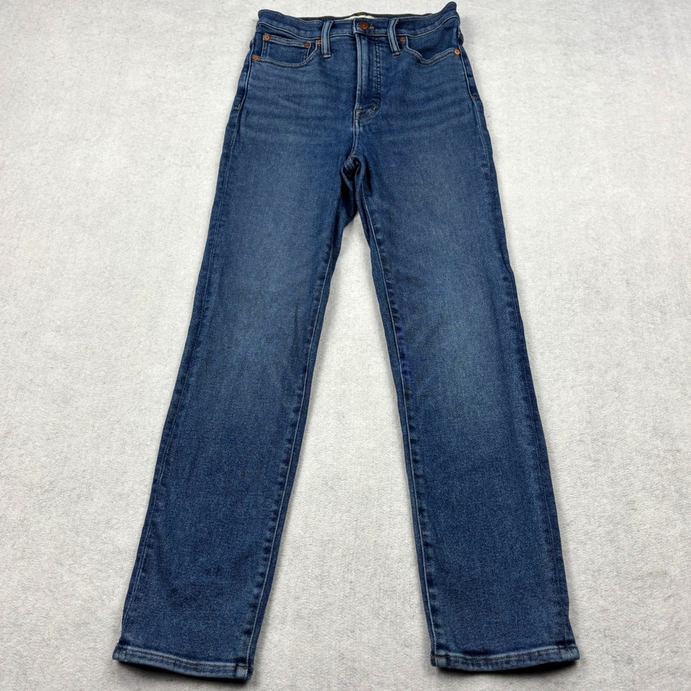 Madewell The Perfect Vintage Jean 26 Blue High Rise Straight Leg Denim MB687